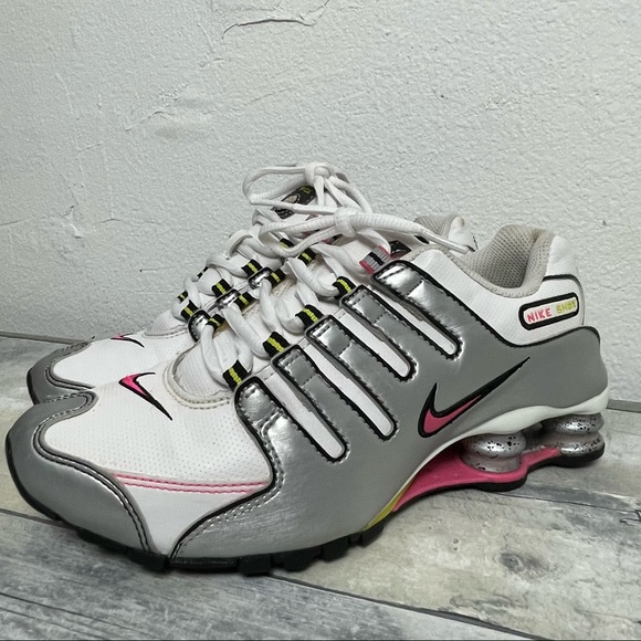 Nike Shoes - Nike Shox Women's 7 SL 366571-161 White Pink Gray Casual Tennis Shoes Sneakers.